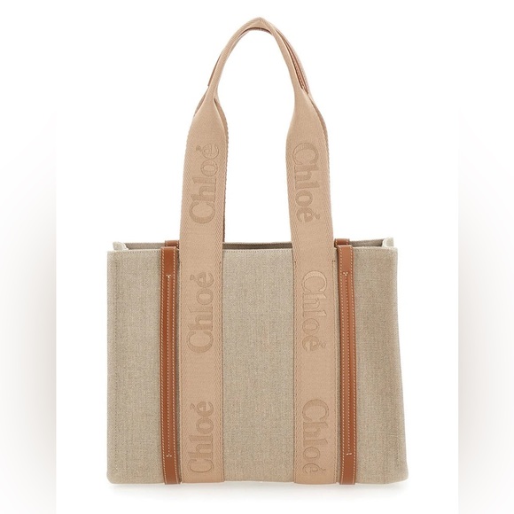 NWT Chloe Woody Medium Canvas Tote - Picture 1 of 4